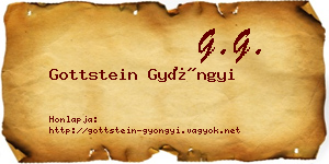 Gottstein Gyöngyi névjegykártya